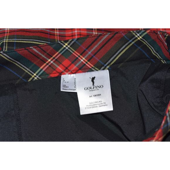 GOLFINO Women's Golf Red Tartan Check Slim Fit Skirt Skort Size 8 - Picture 5 of 7